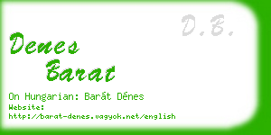 denes barat business card
